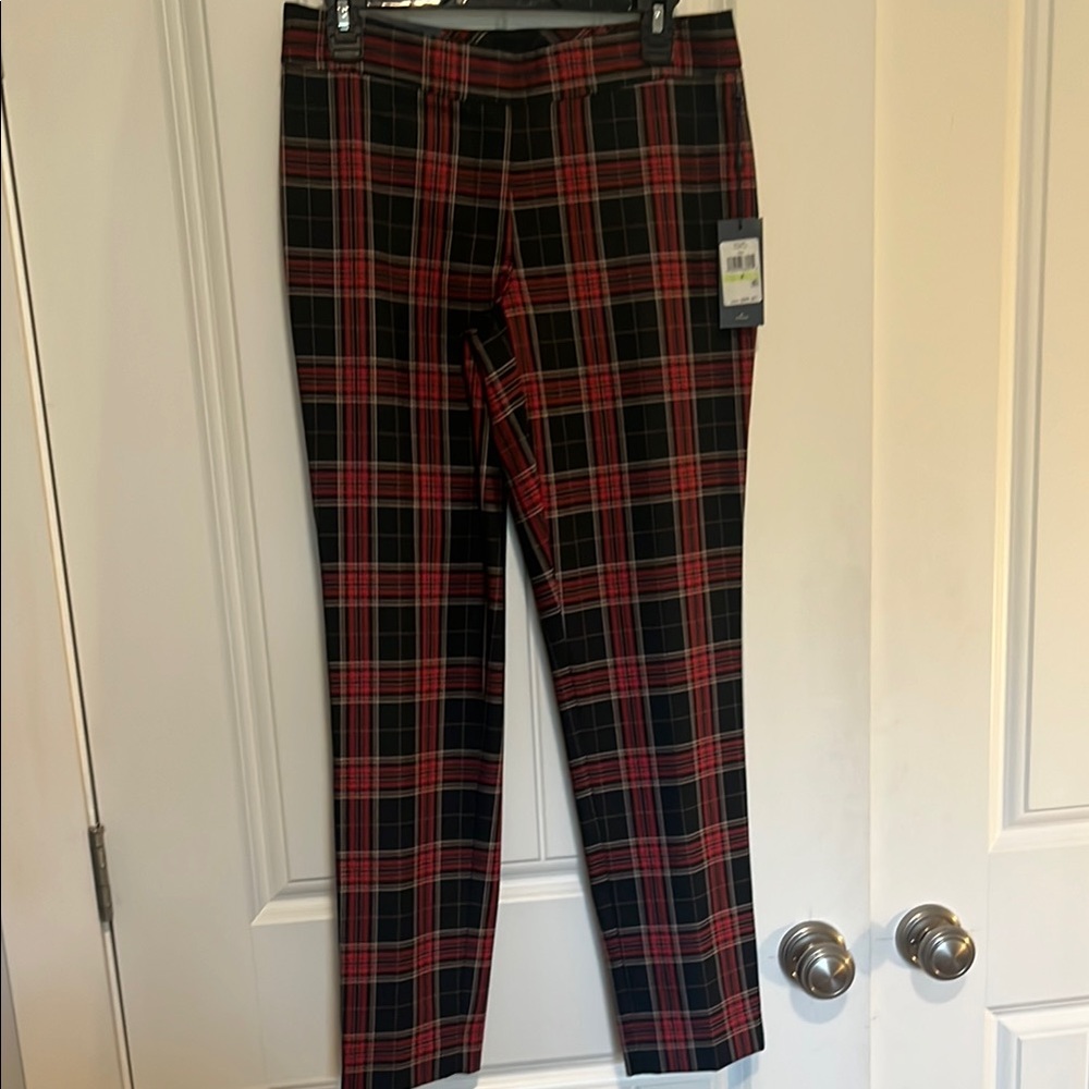 Elegant Red and Black Dress Pants